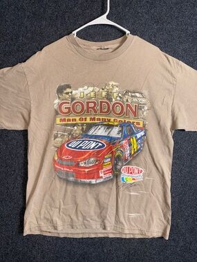 Jeff Gordon DuPont Racing Graphic Tee - Tan with Red/Blue Car